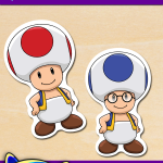 FREE Printable Super Mario Bros. Red and Blue Toad Stickers